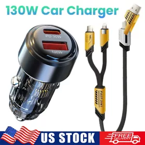 2 Port PD USB-C Fast Charging Car Charger Adapter For iPhone 16 15 14 13 Pro Max - Picture 1 of 17