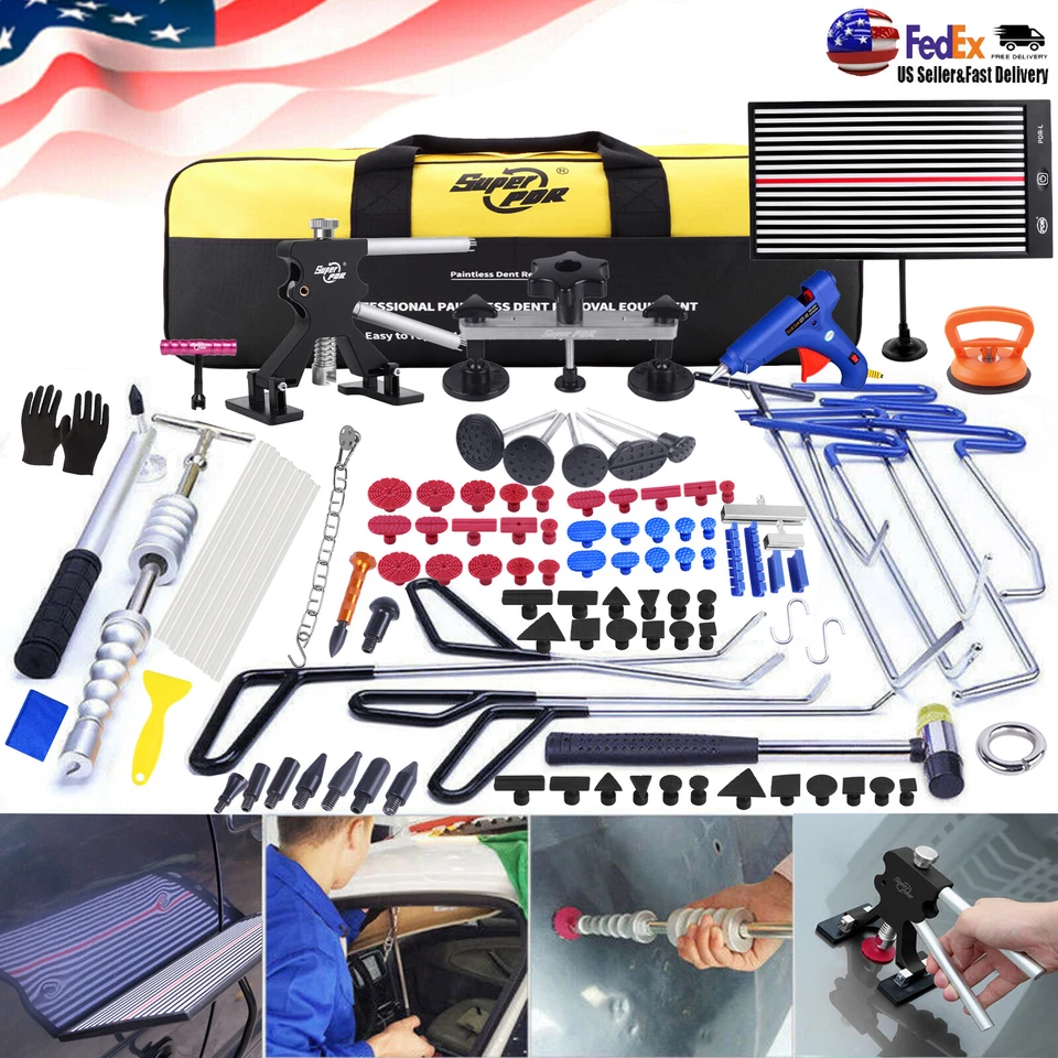 PDR 118Pcs Paintless Dent Removal Rods Stainless Steel Tool Kit Dent Repair kit - Image 1 of 4