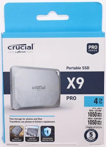 Crucial X9 Pro 4TB Portable SSD USB C externe Festplatte bis zu 1050MB/s 4 TB - Bild 1 von 1