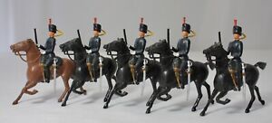 Britains Toy Lead Soldiers QUEEN'S 4TH HUSSARS Mounted at the Trot. Total of 5.