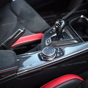 Carbon Fiber M Gear Shifer Handbrake Lever Trim Set For BMW M3 F80 M4 F82/F83 CS - Picture 1 of 12