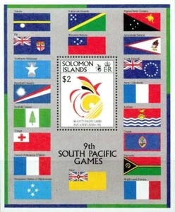 SALOMONEN NEUNTE SÜDPAZIFIK SPIELE PAPUA NEUGUINEA 1991 POSTFRISCH ** Blatt LX28 - Bild 1 von 1