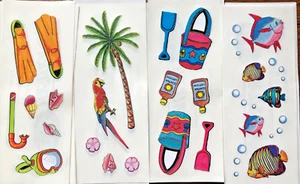 Creative Memories Beach Stickers -Set of 8 Strips, 4 Different Designs - NLA - Picture 1 of 1