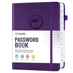 Password Book with Alphabetical Tabs Password Keeper Hardcover Journal Notebook - Picture 1 of 6