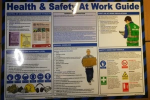 GESUNDHEIT & SICHERHEIT AM ARBEITSPLATZ GUIDE Poster 59 cm x 33 cm - Bild 1 von 8