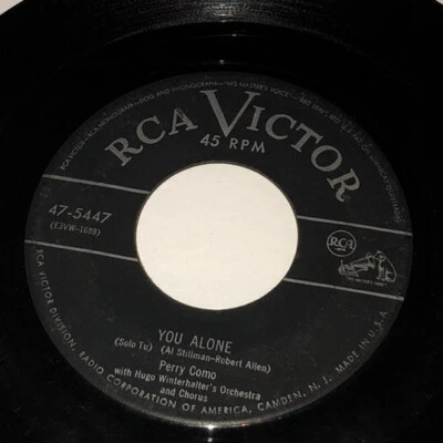 Perry Como : You Alone / Pa-Paya Mama (1953) 45 Rpm 7” RCA 231C01 Foto 1 de 4