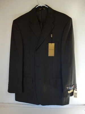 Traje Luca Rossi Hombre 44R 38 X 28 Oliva Poli Viscosa Nuevo con Etiquetas Eiffel Foto 1 de 4