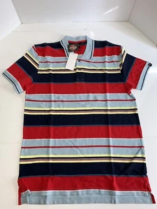 Authentisches NICK RISK Herren POLO TEE SHIRT blau MEHRFARBIG TOP L* - Bild 1 von 5