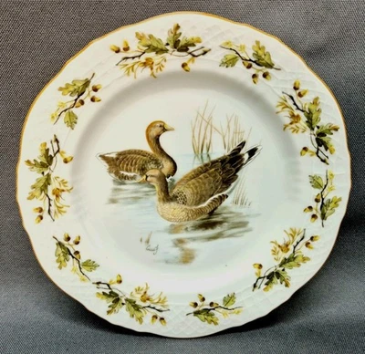 Plato de postre Seltmann Weiden Brown Ducks 6 5/8" retirado raro Foto 1 de 4
