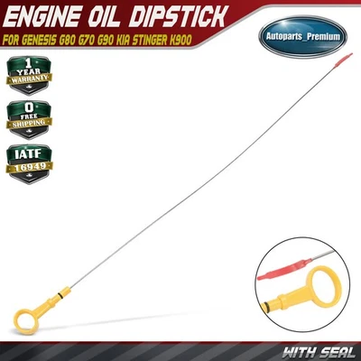 Engine Oil Dipstick for Genesis G80 2018-2020 G70 G90 Kia Stinger K900 V6 3.3L - Image 1 of 4
