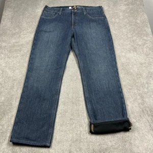 Jeans Carhartt Calce Relajado Holter Forrados de Vellón para Hombres 36x32 Trabajo Lavado Oscuro 102803 - Imagen 1 de 10