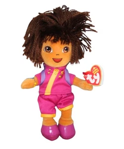 Juguete de peluche Ty Beanie Baby - Dora (China), Dora's World Adventure, MWMT - Imagen 1 de 6