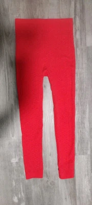 Damas INDERO Rojo Elastizado Pantalones Leggings, Poli Spandex Talla S/M Polar Ligero  Foto 1 de 3