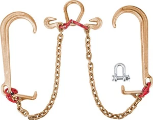 V Bridle Chain 5/16 in x 2 ft Bridle Tow Chain Grade 80 V-Bridle Transport Chain - Picture 1 of 9