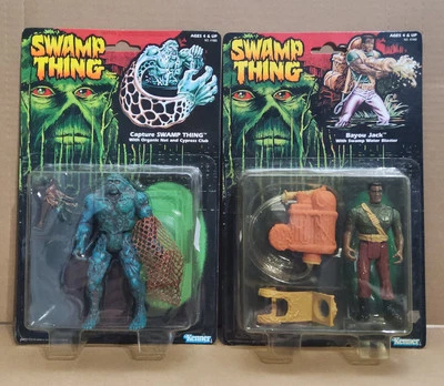 DC Capture Swamp Thing 1991 年和 Bayou Jack 1990 年玩偶 Kenner MOC 密封  — 第 1/4 张图片