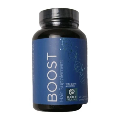 Boost 头发补充剂生物素角蛋白头发生长男女通用 2 个月供应有效期至 10/26 — 第 1/4 张图片