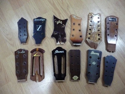 VINTAGE INST headstocks facing lot of 12 CRAFTS PARTS REPAIR PROJECT - Image 1 of 2