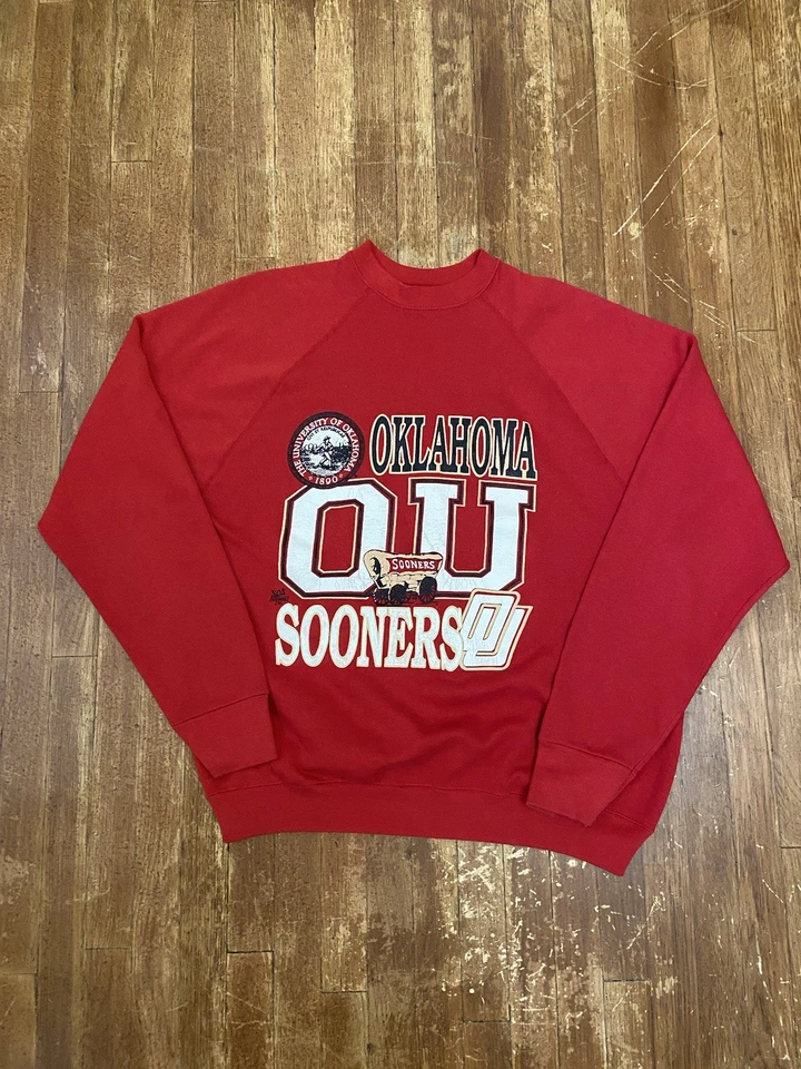 Sudadera De Colección Tultex Oklahoma University Sooners EE. UU. Logotipo Central Gráfico XL Foto 1 de 4