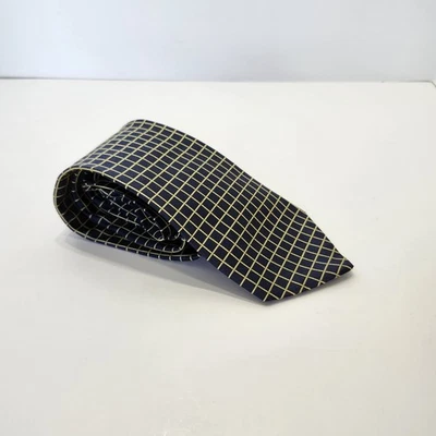 Corbata Brooks Brothers Makers 100 % seda azul marino y dorado oficina profesional Foto 1 de 4