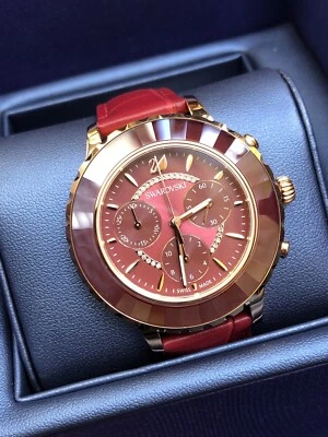 Swarovski Octea Lux Chrono Burgundy Watch - Image 1 of 4