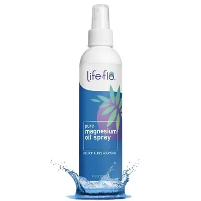 Aceite de magnesio puro Life-Flo para pies y cuerpo - Spray de magnesio 100 % puro para... Foto 1 de 4