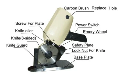 PreAsion Electric Cloth Cutter Rotary Fabric Cutter Cloth Cutter Cutting Machine - Image 1 of 3