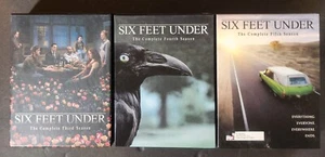 SIX FEET UNDER: COMPLETE SEASONS #3 #4 & #5 DVD BOXED SETS HBO 15 DISCS CLEAN - Picture 1 of 5