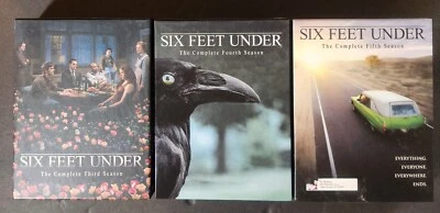 SIX FEET UNDER: COMPLETE SEASONS #3  #4 & #5 DVD BOXED SETS HBO  15 DISCS CLEAN - Image 1 of 4