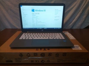 HP Stream Laptop 14" Grey Windows 10 Home Intel Celeron RAM 4GB Boxed - Picture 1 of 12
