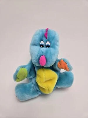 Vintage 1980s Dinomites Popples Colourful Dinosaur Plush - Opens  (7 inch) - Image 1 of 3