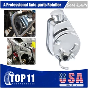 Saginaw Power Steering Pump Chrome Keyway Style Chevy Ford GM Chrysler P Series - Picture 1 of 12