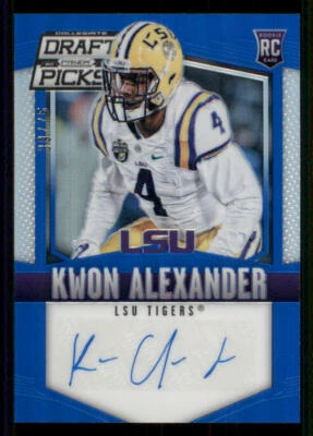 2015 Panini Prizm Draft Picks AUTO Prizms Blue #250 Kwon Alexander /75 - Image 1 of 2