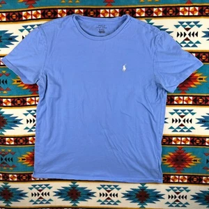 Polo Ralph Lauren T-Shirt Cotton Casual Short Sleeve Blue Mens Size M - Picture 1 of 4