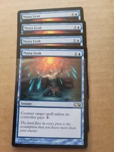 [4x] Mana Leak English Magic 2011 Magic The Gathering Core Set M11 #62 Blue LP Playset x 4 - Imagen 1 de 1