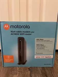Motorola MG7550 16X4 Kabel Modem i AC1900 WiFi Router Combo Dual Band - Zdjęcie 1 z 3