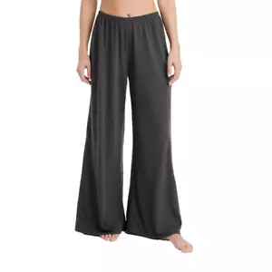 Damen Slub Strickhose weites Bein - Sterne über grau L - Bild 1 von 2