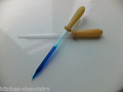 2 X Glass Dropping Pipette 125mm Lab NEW For Dispensing Liquids In Test Tubes • 2.57£