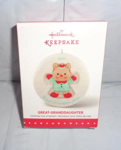 2015 - Adorno de recuerdo Hallmark excelente - Oso nieta - Nuevo - Imagen 1 de 1