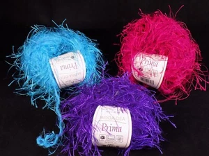 Lot of 2 Moda Dea Prima Novelty Eyelash Yarn Skeins 50g 82yds - CHOOSE COLOR - Picture 1 of 5