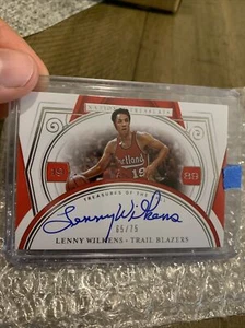 2020-21 National Treasures Lenny Wilkens Treasures of the Hall HOF Auto 65/75 - Picture 1 of 7