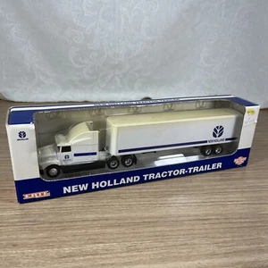 Vintage ERTL 1996 New Holland Semi Tractor Trailer Toy Truck 1/64 Scale White - Picture 1 of 9