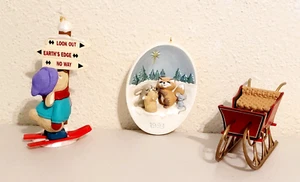1986,93,94 Hallmark Country Sleigh, Thrill A Minute & Star Of Wonder Ornaments - Picture 1 of 7