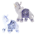  2 Stck. Elefant Dekor Miniaturen Figuren Büro Schreibtisch Keramik