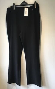 Matalan Et Vous black trousers ~ ribbed material ~ size 14 ~ leg 29