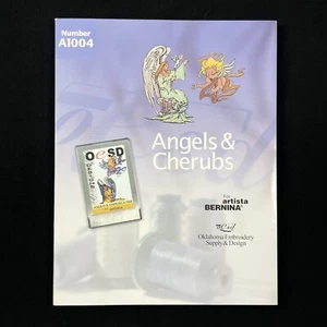 Tarjeta de diseños bordados de ángeles y querubines #A1004 para Bernina Artista & Deco 300 - Imagen 1 de 7