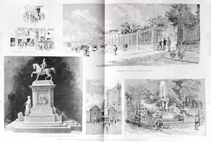 1888 Stampa NAPOLI PORTA DARSENA CASTELLO ANGIOMO - Imagen 1 de 1