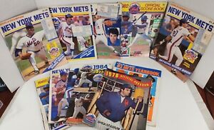 VTG Lot 70s & 80s New York Mets Official Programs Score Cards Game Tickets Shea 