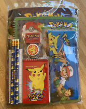 VTG 1999 Plymouth Folders Pencil Case Set 3 Ring Nintendo Pokemon Pikachu NEW