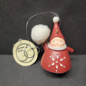 DEPT 56 Santa Christmas Tree Ornament Santa With Pom Pom Snowflake Sweater NEW - Picture 1 of 5
