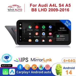 Für Audi A4 A5 2009-2016 8+128G 10,25" Android 14 Autoradio Apple CarPlay BT WiF - Bild 1 von 22